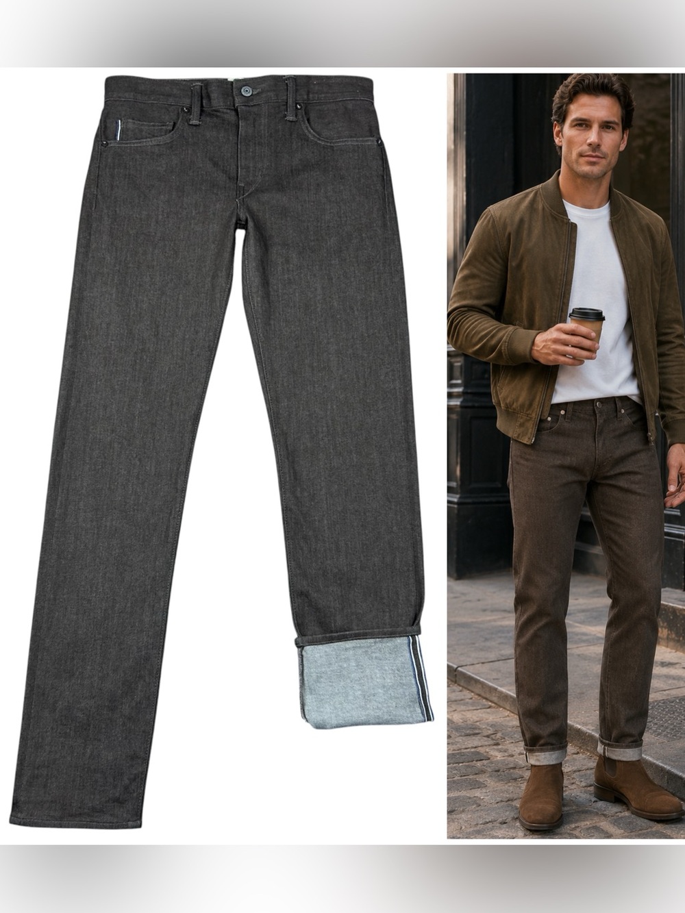 Hiroshi Kato Jeans 30x33 The Pen Slim 4-Way Selvedge Raw Denim Made USA Japanese